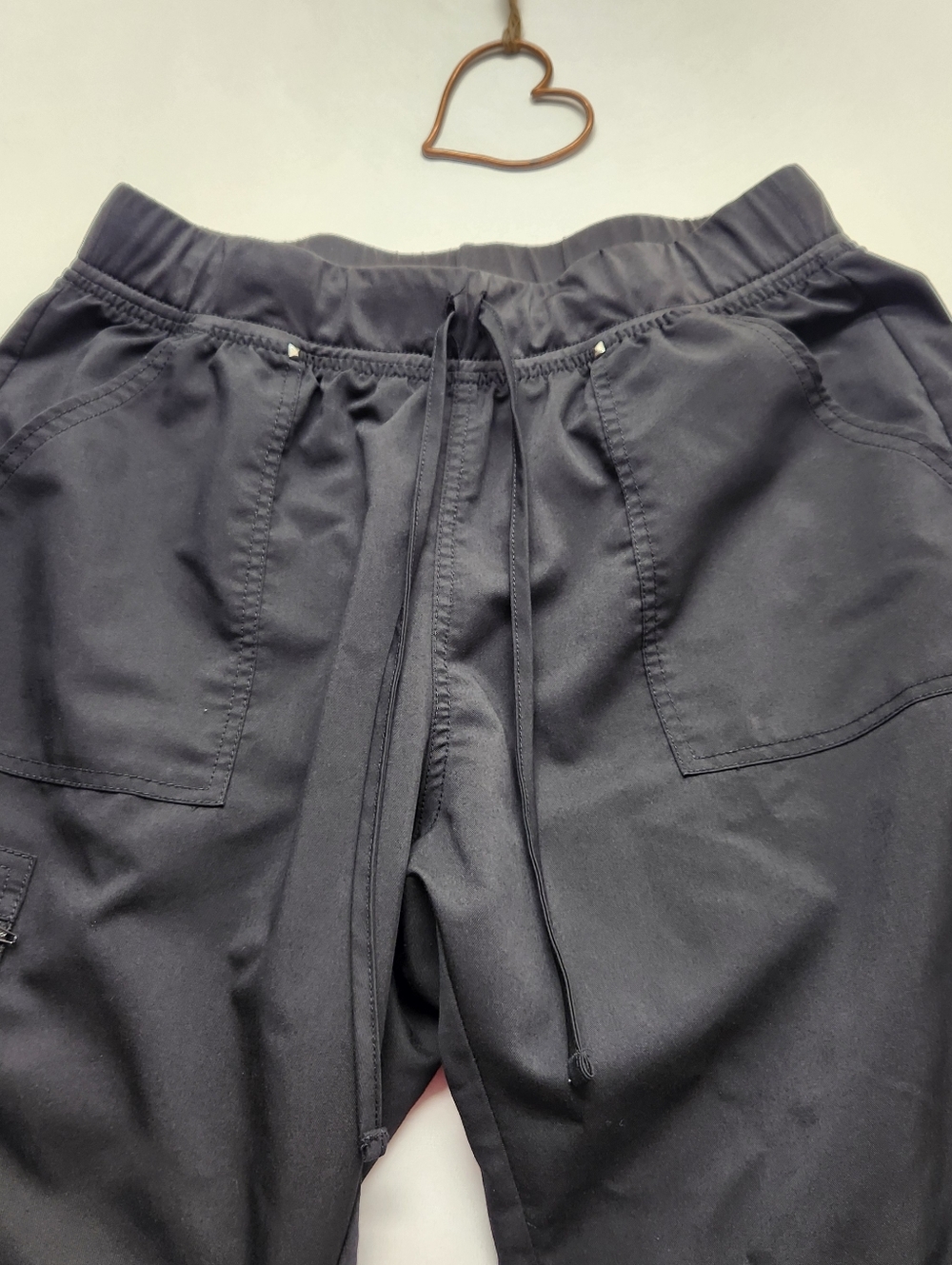 ⭐️Scrubstar BLACK Jogger Scrub Pants Size Large Performance Stretch Cargo Pocket - Picture 2 of 11